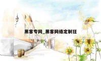 黑客专网_黑客网络定制狂